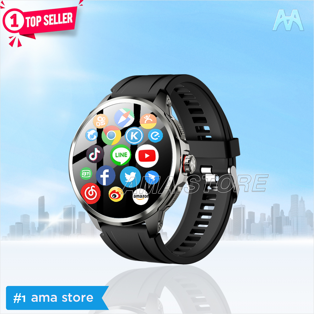 Đồng hồ Thông minh AMA Watch H99 RAM 8+256GB lắp sim nghe gọi độc lập + kết nối bluetooth với điện thoại nhận thông báo camera xoay tải ứng dụng chơi game Hàng Chính Hãng