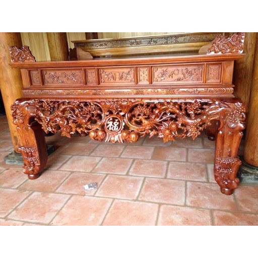 Sập Thờ Mai Điểu Gỗ Mít Rừng