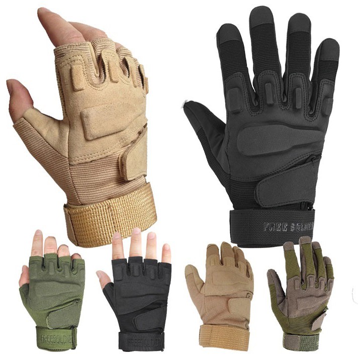 Găng Tay Xe Máy Đi Phượt Cụt Ngón Blackhawk