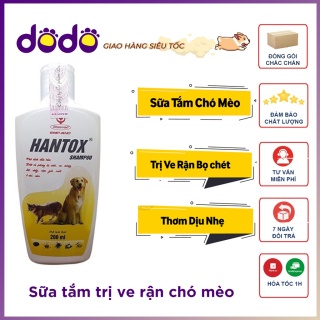 Sữa Tắm Cho Chó Hantox vàng Diệt Phòng Bọ Chét, Ve, Ghẻ 200ml Dodo Pet thumbnail