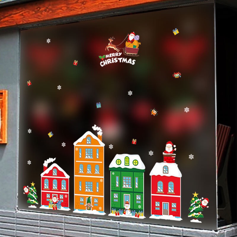 [HCM]Decal trang trí Noel - Thành Phố Sắc Màu giáng sinh