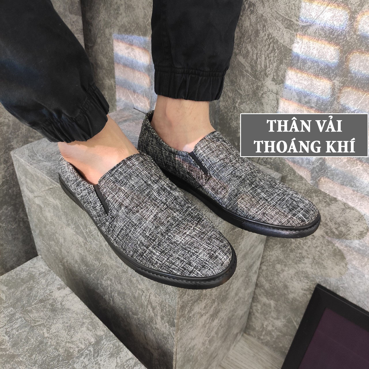 [HCM]Giày lười vải nam Muidoi G213