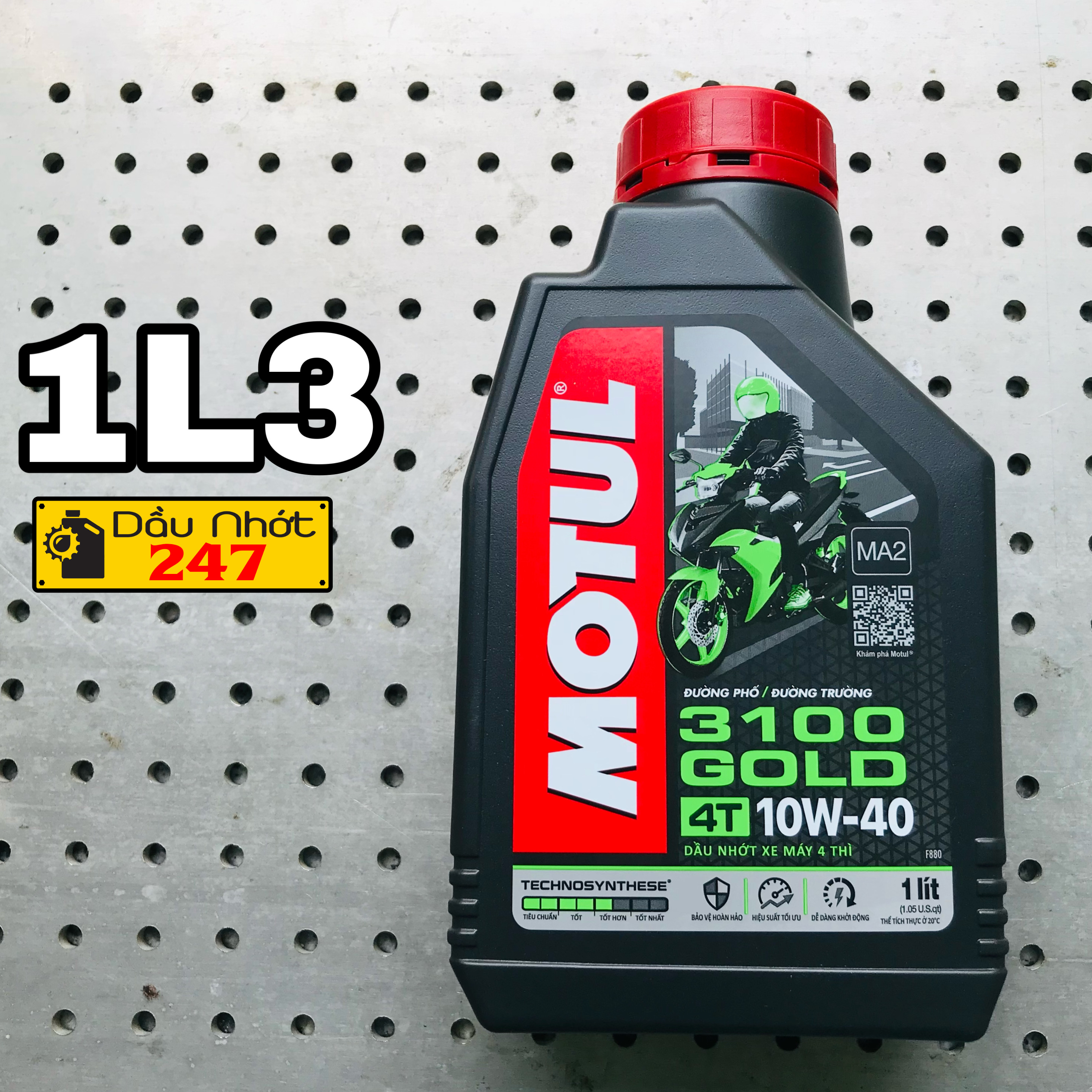 Combo 1L3 dầu nhớt Motul 3100 Gold 10w40