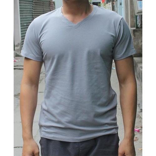 ÁO THUN NAM CỔ TIM MÀU NÂU ĐỎ