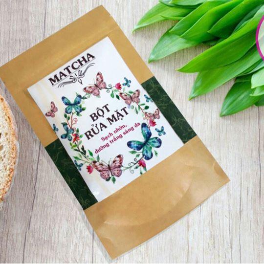 Bột rửa mặt matcha túi zip giấy 100gr