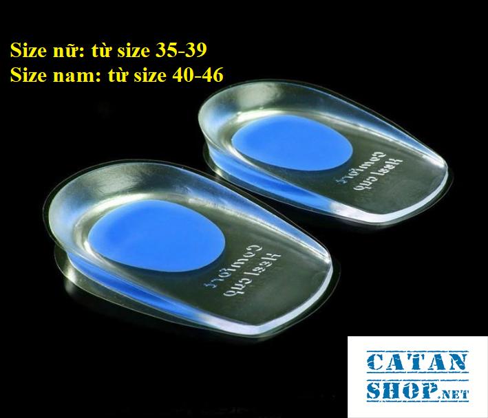 Lót giày tăng chiều cao silicon 1.5cm bảo vệ gót chân, phòng ngừa, giảm đau gai gót chân, chai chân GD240-LGiayBVKD