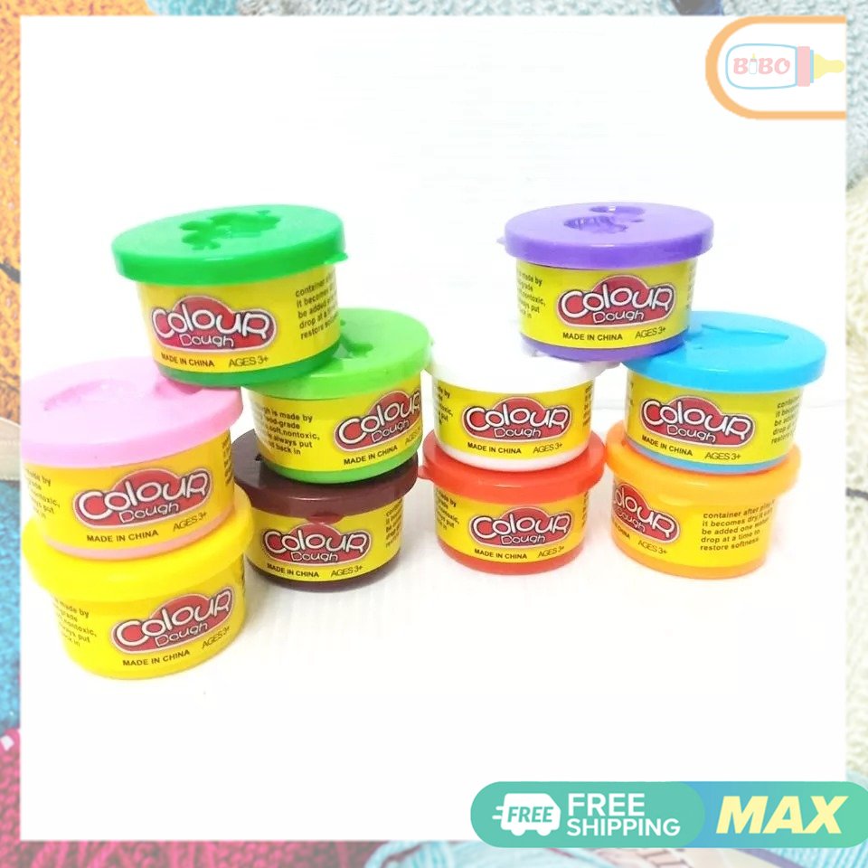 Lốc 5hũ đất nặn 5màu khác nhau - đồ chơi đất nặn