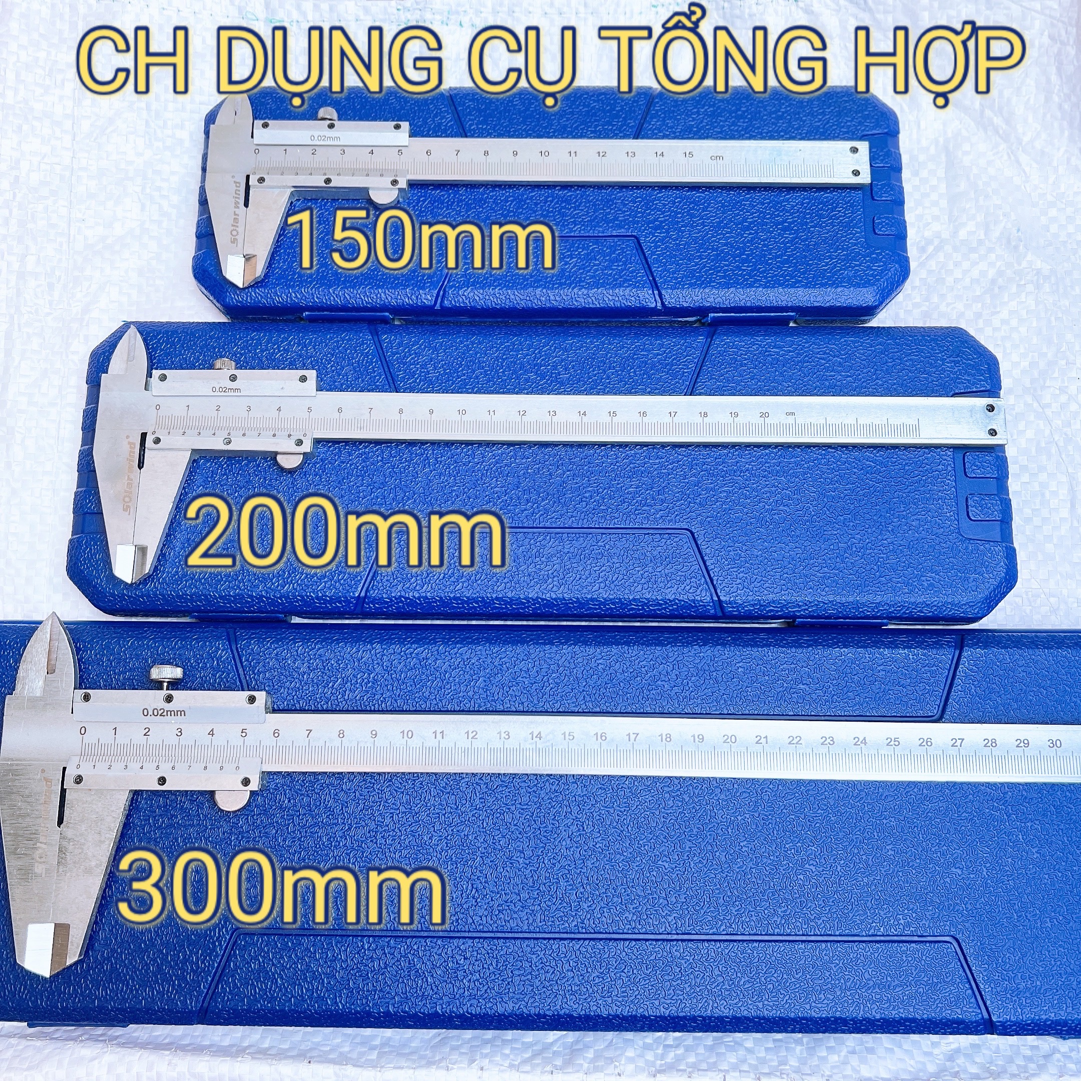 Thước cặp cơ 0.02mm 150mm/200mm/300mm Đài Loan SolarWind (Thước kẹp cơ)