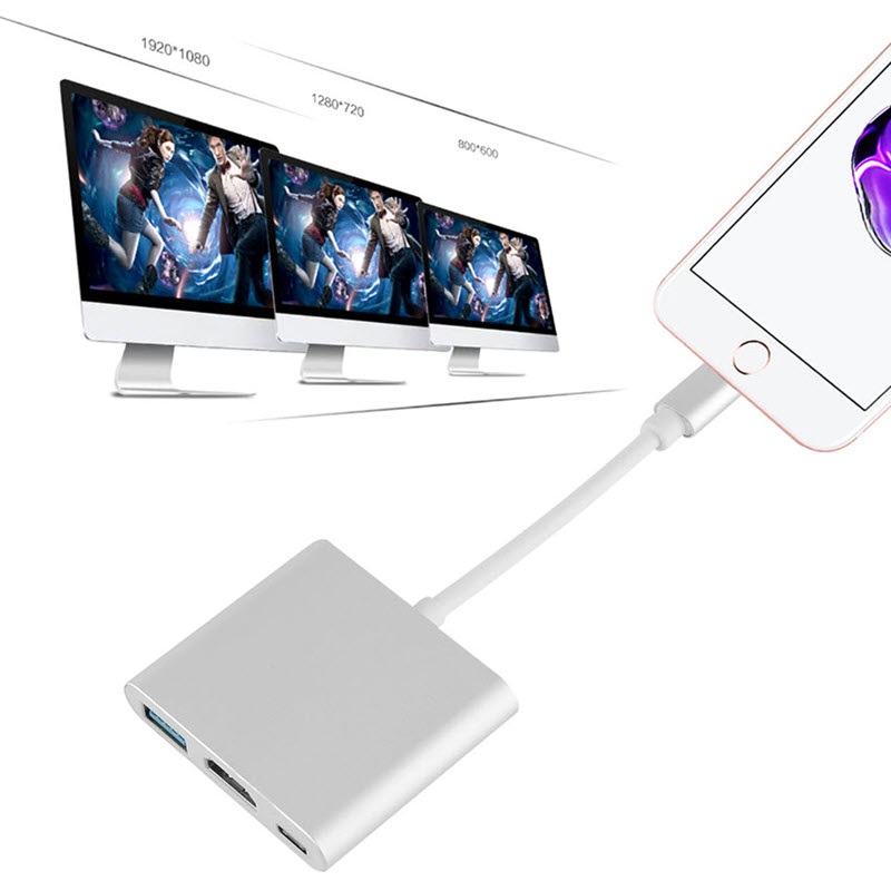 High Quality Type-C to USB 3.0 HDMI Adapter Cable