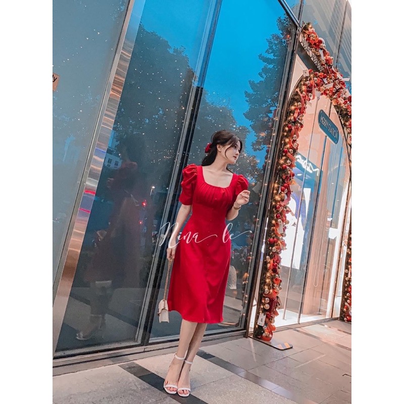 [HCM]Đầm Xếp Ngực Tay Phòng Bigsize 60=>90KG