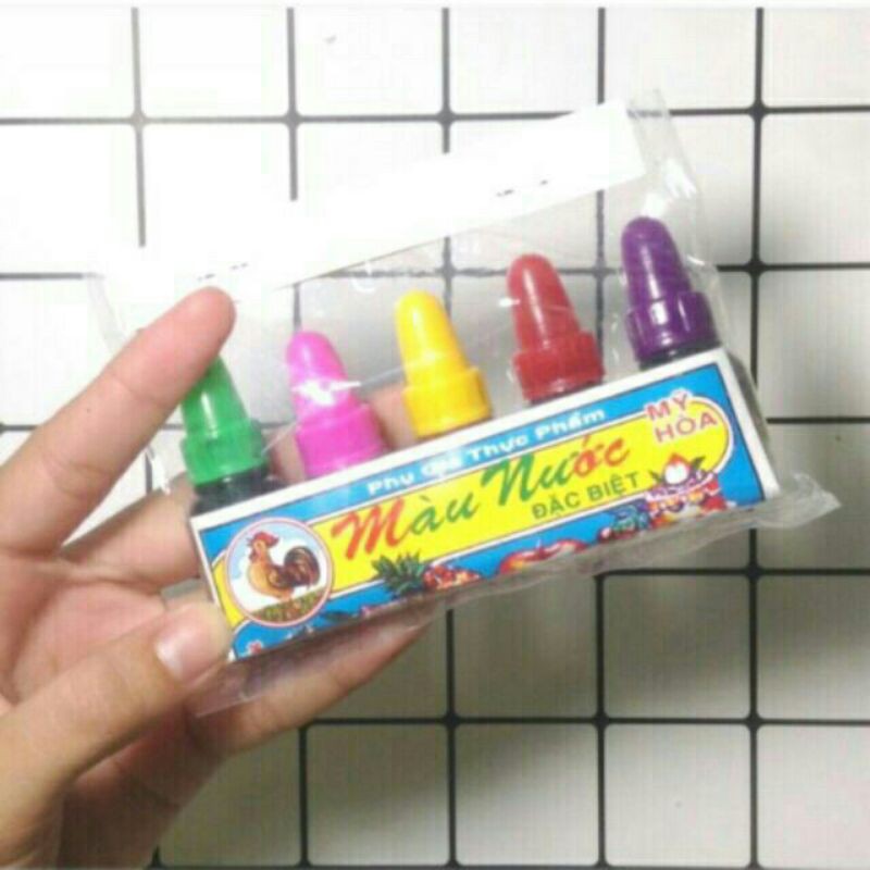 Màu thực phẩm 1 lốc 5 màu