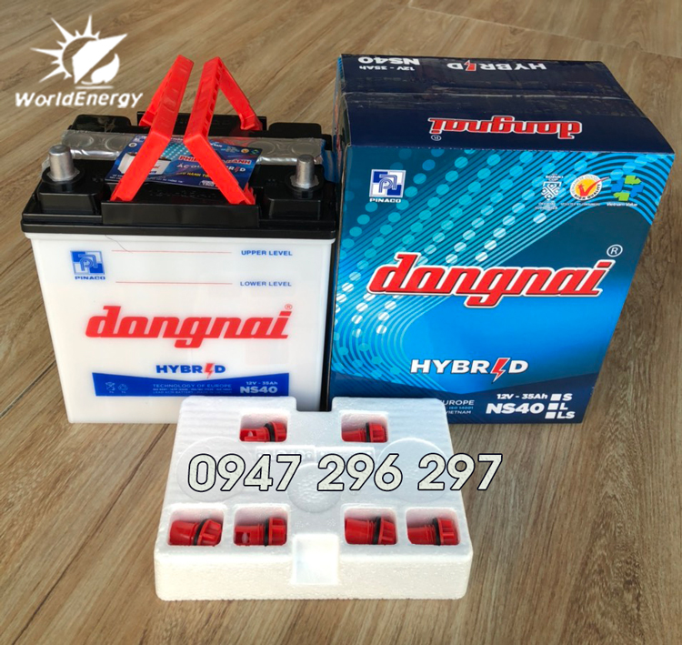 ẮC QUY ĐỒNG NAI NƯỚC 12V-35Ah (NS40) ( bình mới không kèm axit)