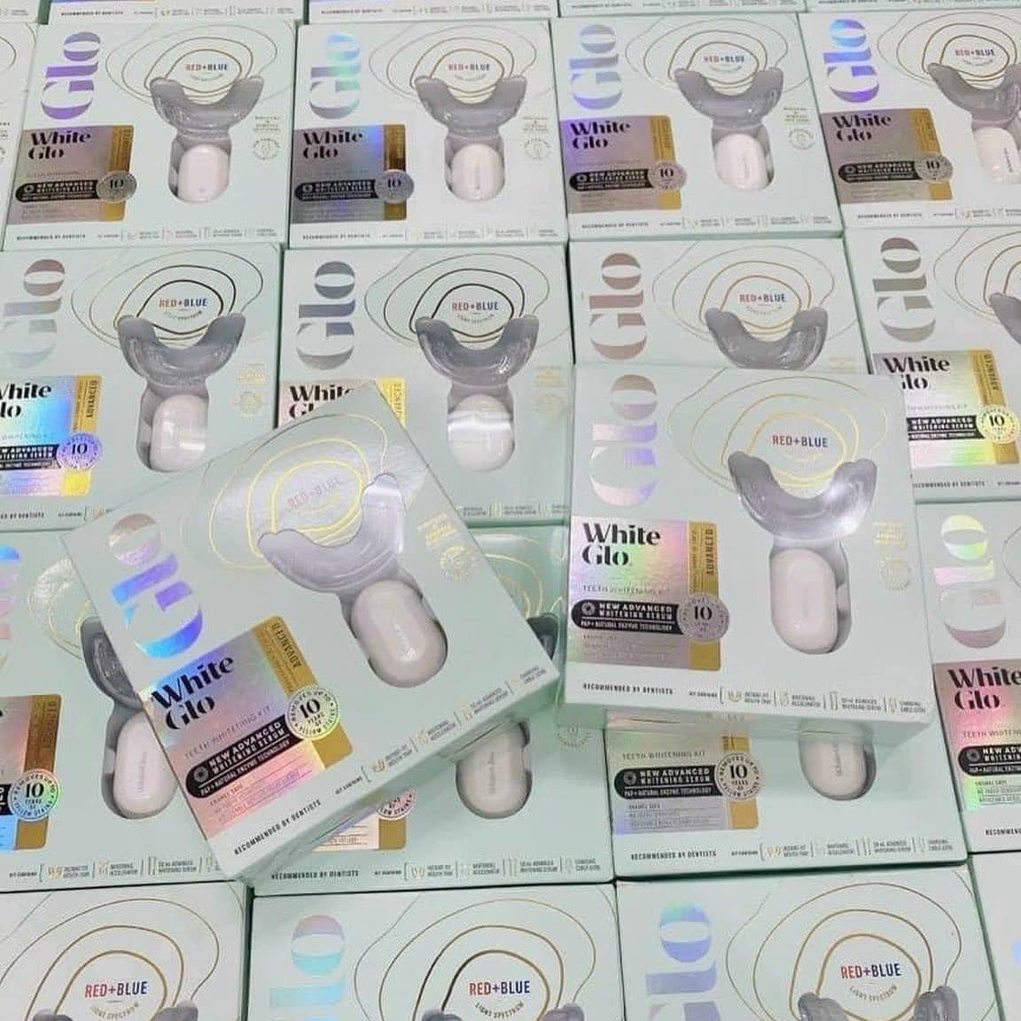 Bộ làm trắng răng White Glo White Accelerator Blue Light Teeth Úc