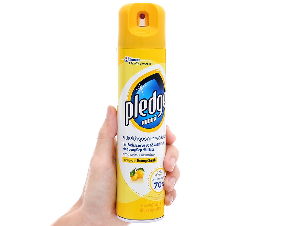 Xịt bóng gỗ Pledge hương chanh 330ml