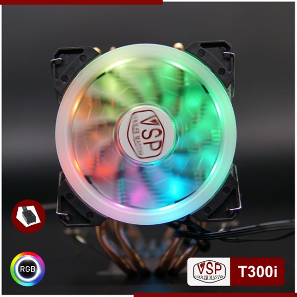 Fan CPU T300i (4U-2 Fan 9cm) LED RGB Superpower