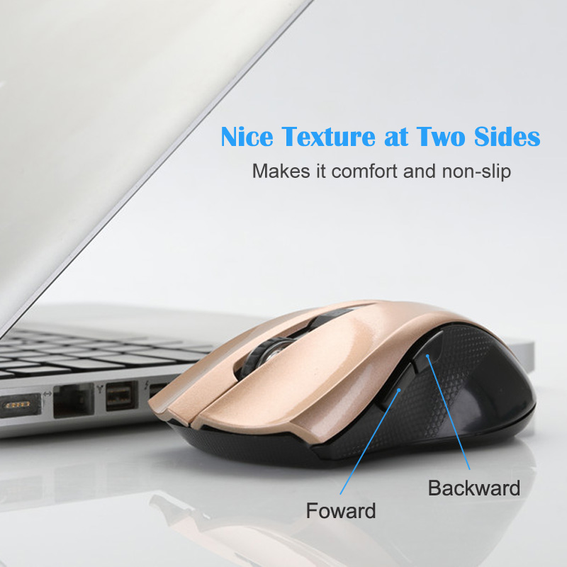 T-WOLF Q5 2.4GHz Wireless Silent Computer Mouse 1800DPI Adjustable Ergonomic Mice Good Cordless Optical PC Laptop Gaming Mouse - Chuột Máy Tính Không Dây