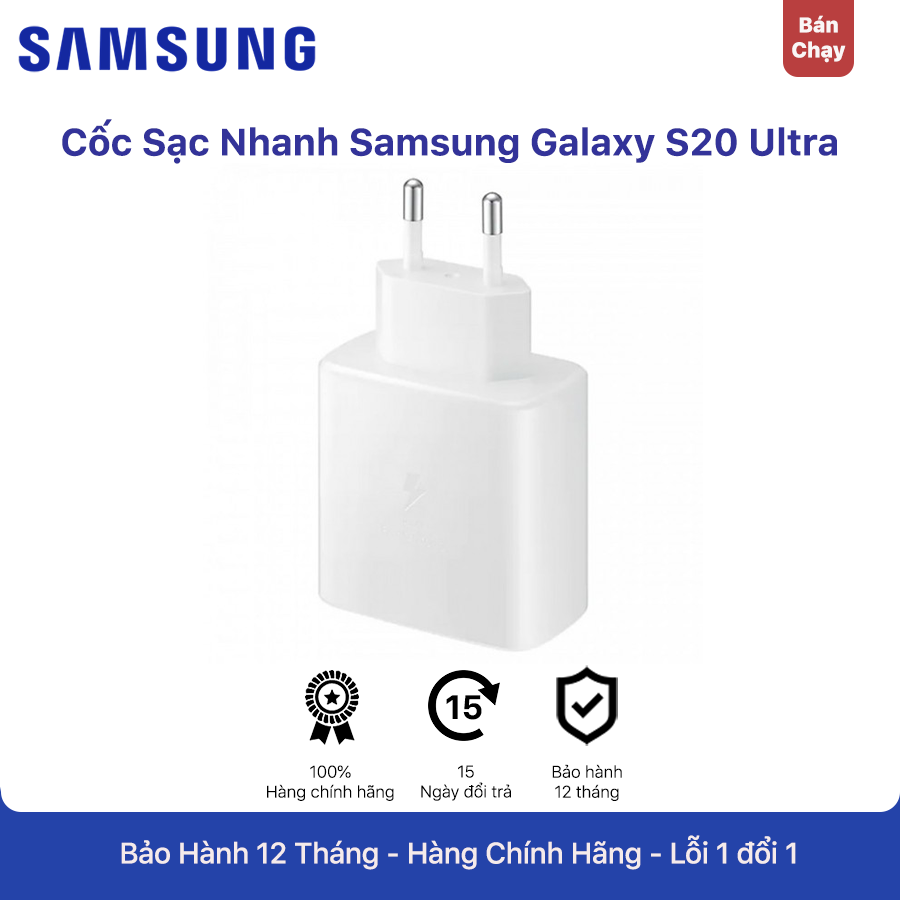Cốc Sạc Nhanh Samsung Galaxy S20 Ultra 45W