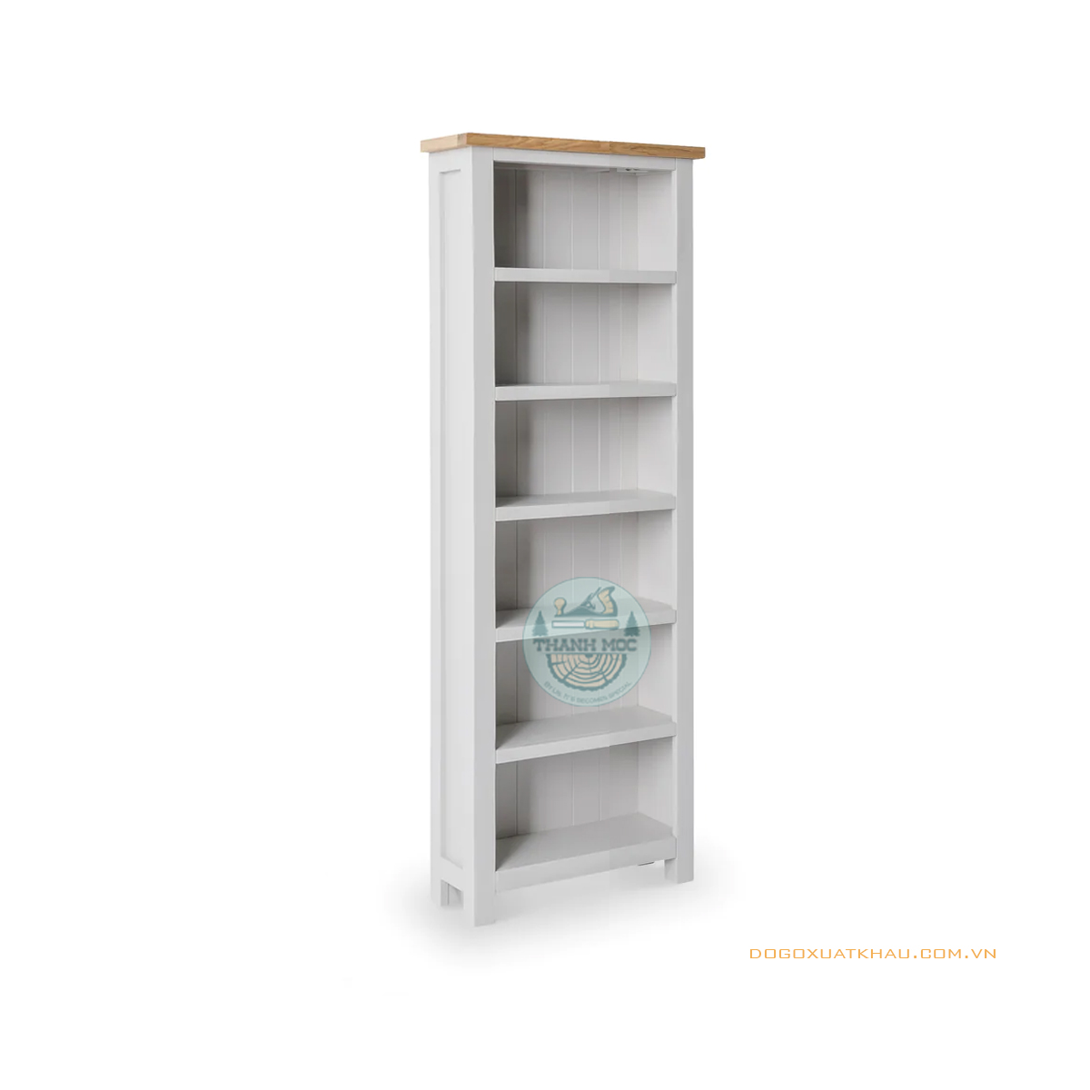 Kệ sách gỗ thông 5 tầng