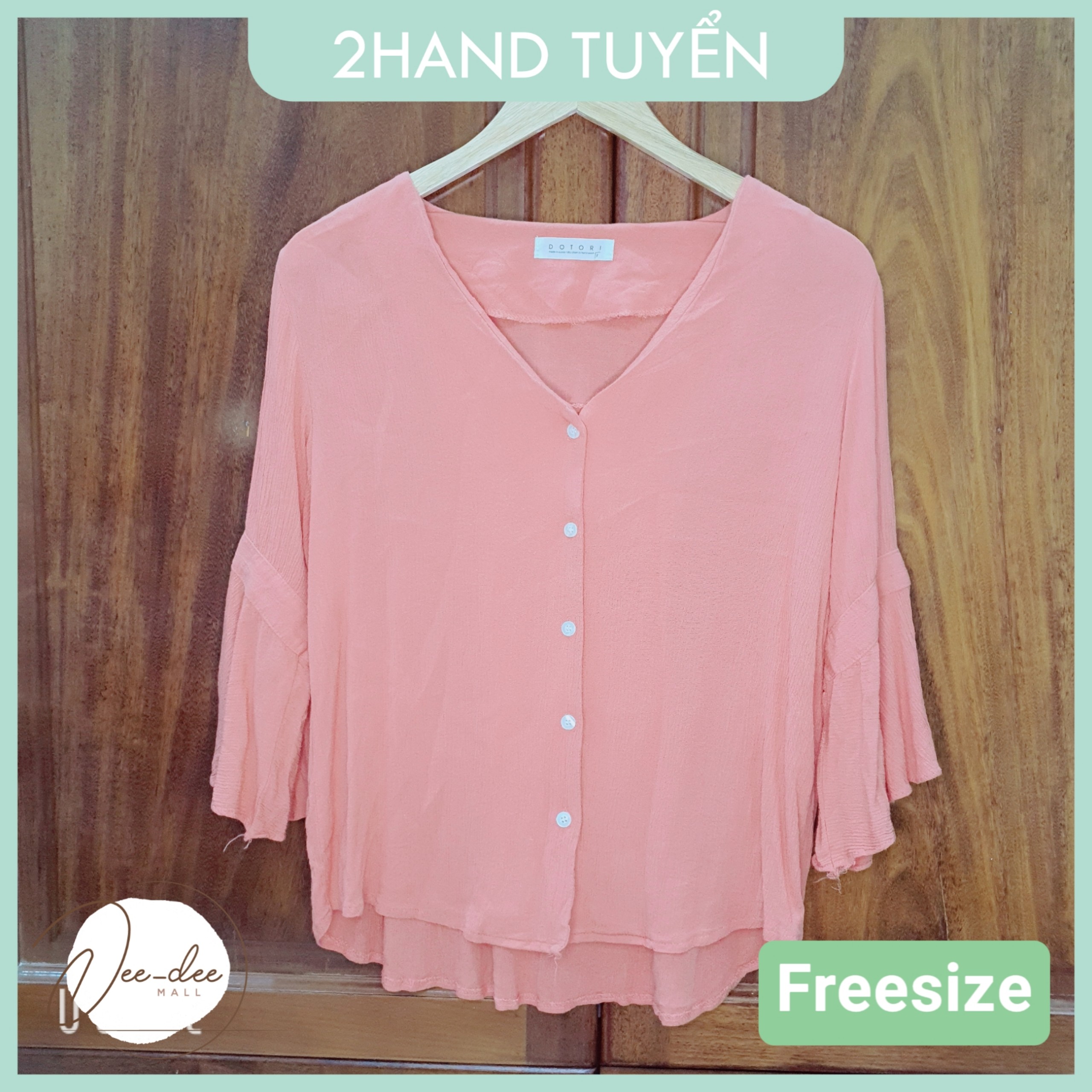 [2Hand] Áo sơ mi xô Hàn Quốc