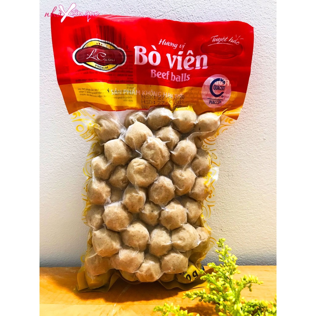 1Kg Bò viên chiên / gói 500g hàng Lacusina Ngon