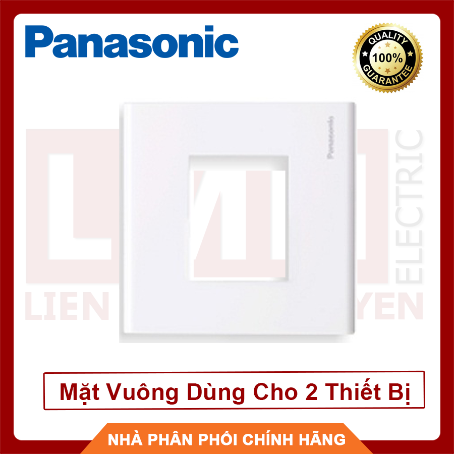 Panasonic mặt vuông dùng cho 2 thiết bị web7812sw wide - hàng chất lượng - bh 12 tháng