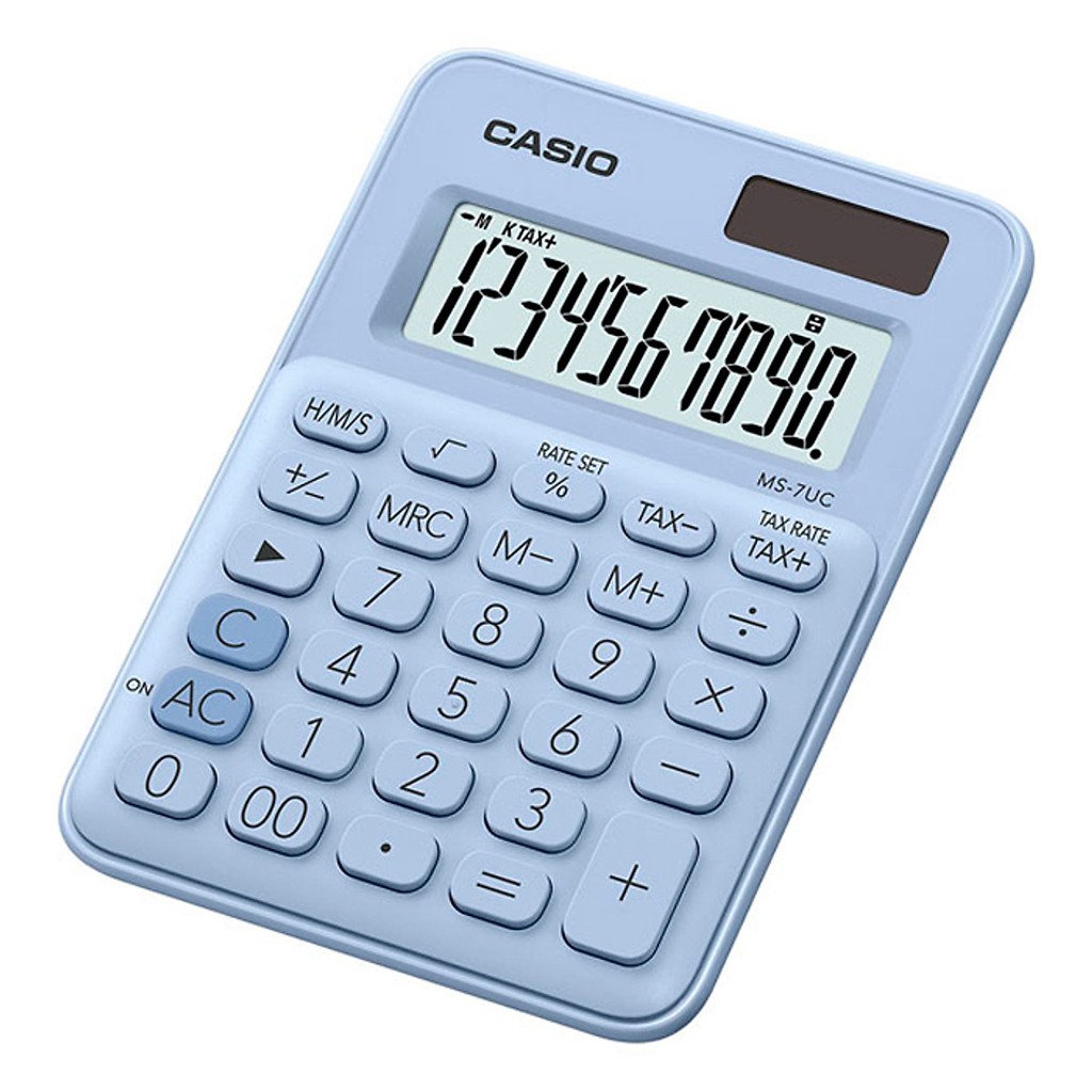 Máy tính sắc màu cỡ nhỏ mini casio ms-7uc-rg chính hãng bảo hành 7 năm