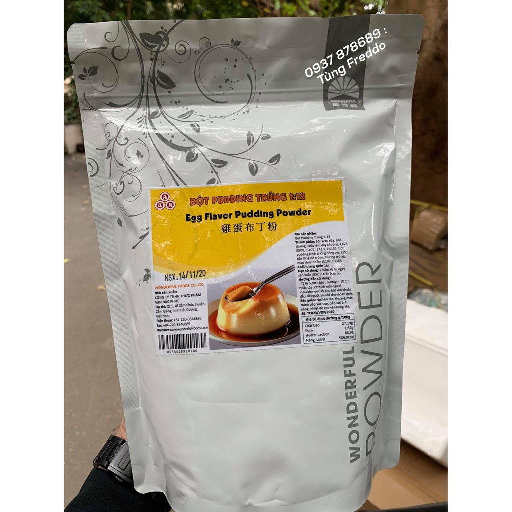 Bột Pudding Trứng WONDERFUL Túi 1kg - Chuẩn Ngon
