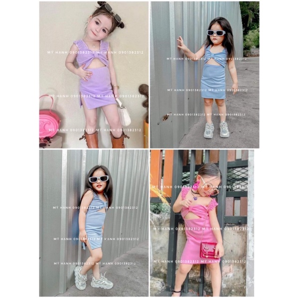 (CÓ 5 MÀU) Váy body nơ mẫu mới cho bé (7-25kg)