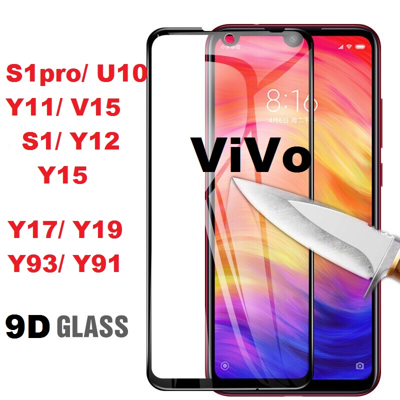 Kính Cường Lực 9D ViVo Các Dòng Y11/Y17......Màu Đen Đủ Các Loại.
