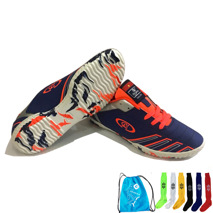 Giày bóng đá futsal tặng túi rút vớ cho trẻ em và người lớn