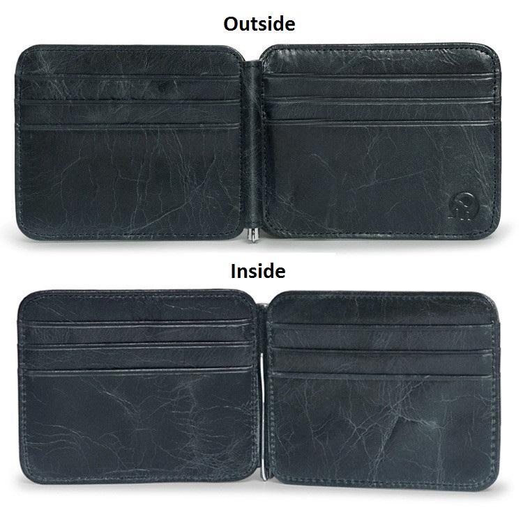 Vintage Money Clip Front Pocket Wallet Slim Minimalist Wallet RFID Blocking