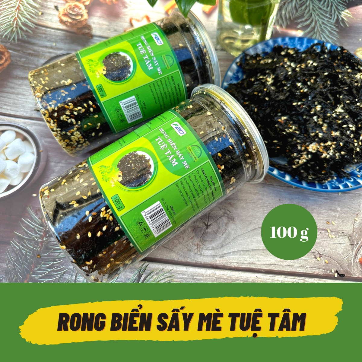 rong biển sấy mè Tuệ Tâm hũ Lớn. rong biển ăn liền