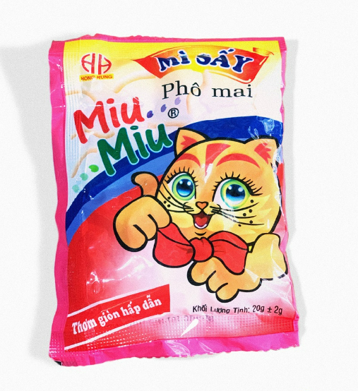 mì trẻ em Miu Miu tuổi thơ vị phô mai