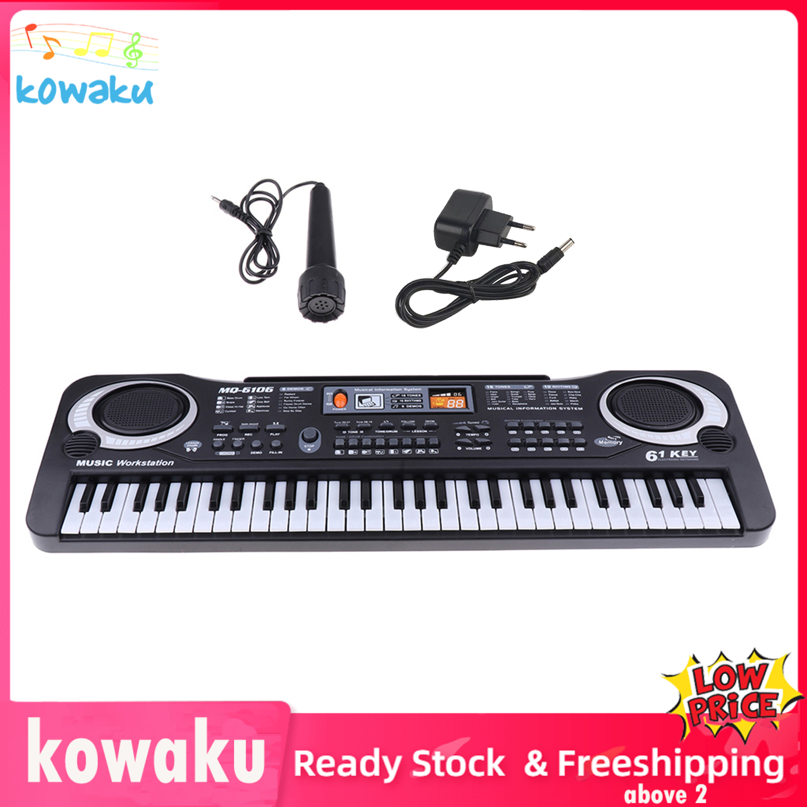 kowaku 61 Keys Digital Music Electronic Keyboard Key Board Electric Piano Kids Gift