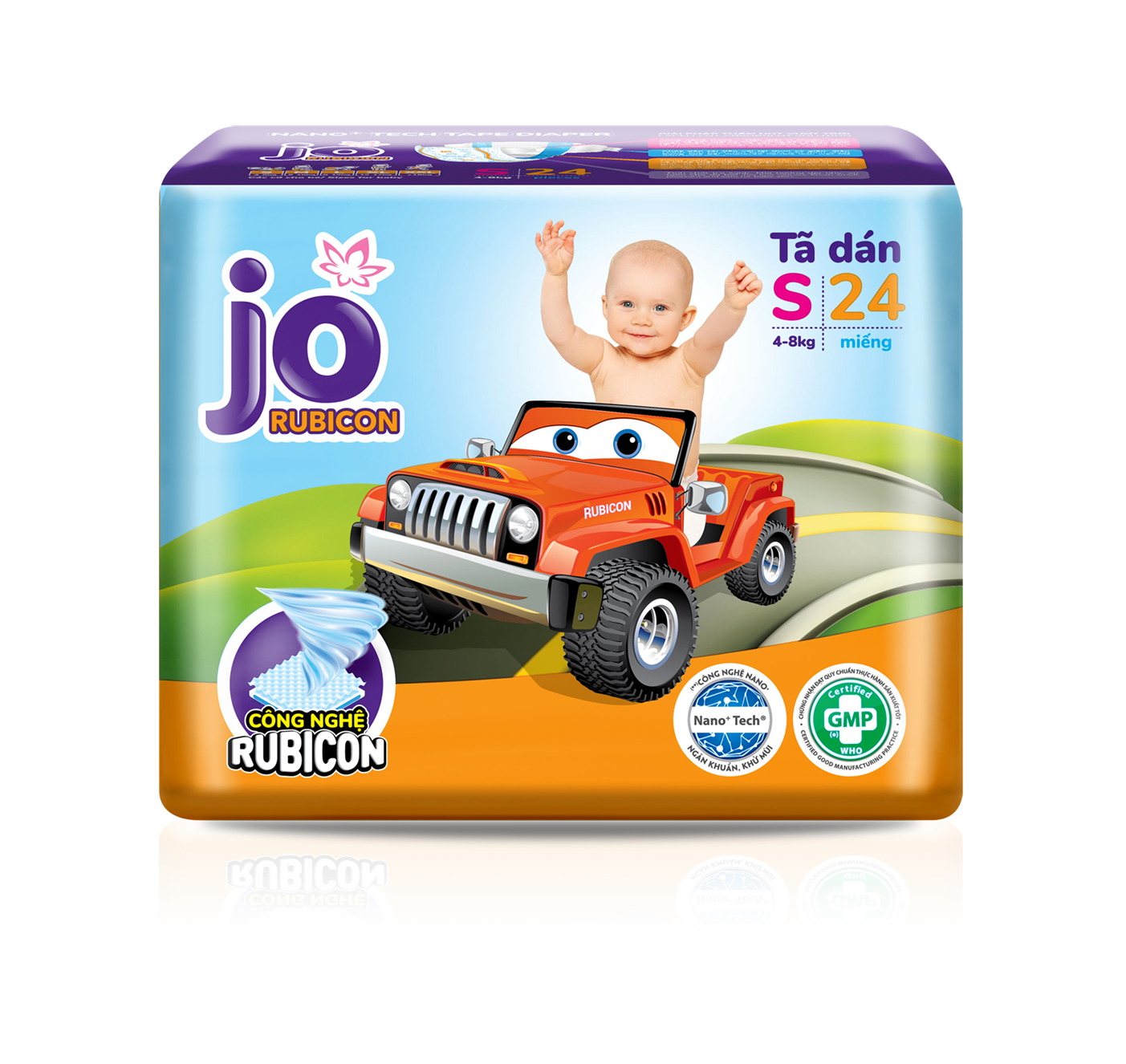 (Tặng Jo Rubicon dán size S24) Combo Miếng lót sơ sinh JO Newborn 1&2