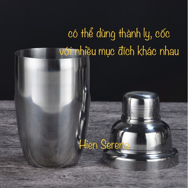 Bình lắc inox, bình shaker 350ml - 550ml - 750ml