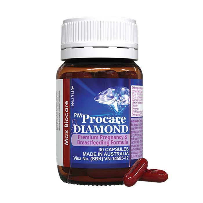 Viên Uống Cho Phụ Nữ Có Thai Pm Procare Diamond (Chai/30 viên)