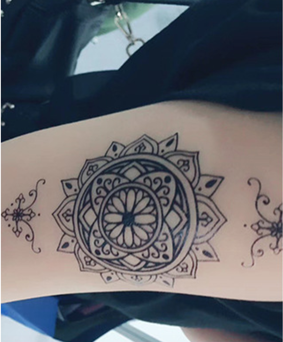 [HCM]Combo 2 tấm hình xăm dán tattoo 15x21cm trắng đen (Mua từ 2 combo tặng tấm đồng size)