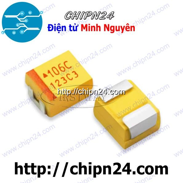Tụ tantalum dán smd3528 10uf 16v 106c