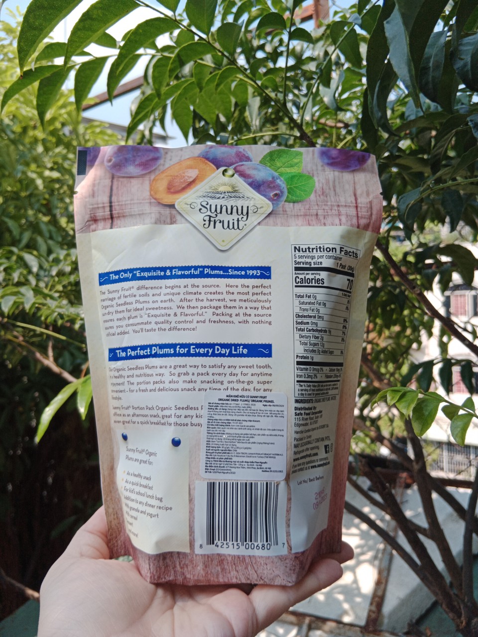 Mận Khô Hữu Cơ Sunny Fruit 150g - GiftLife
