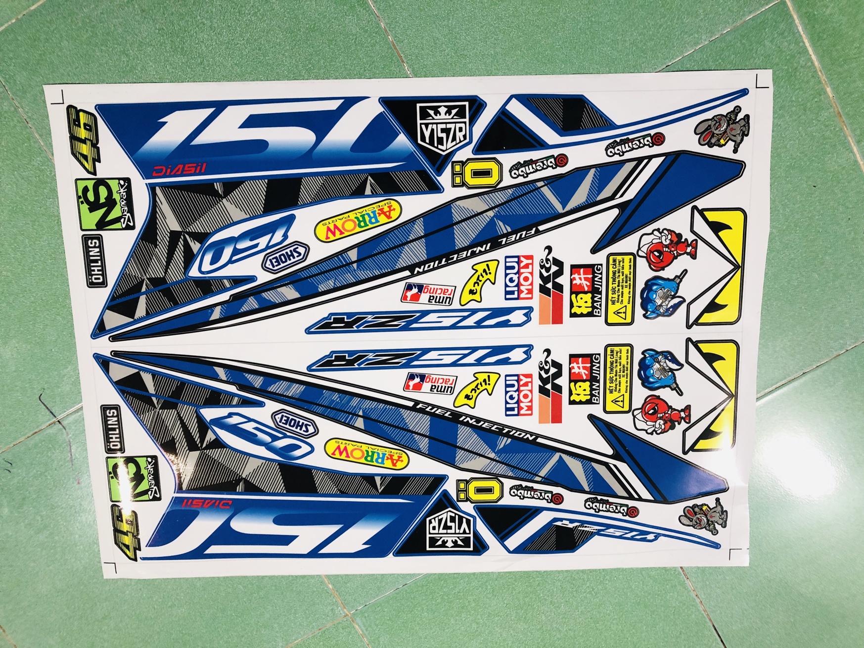 Tem RỜI EXCITER 150 RC 2019 XANH ĐEN