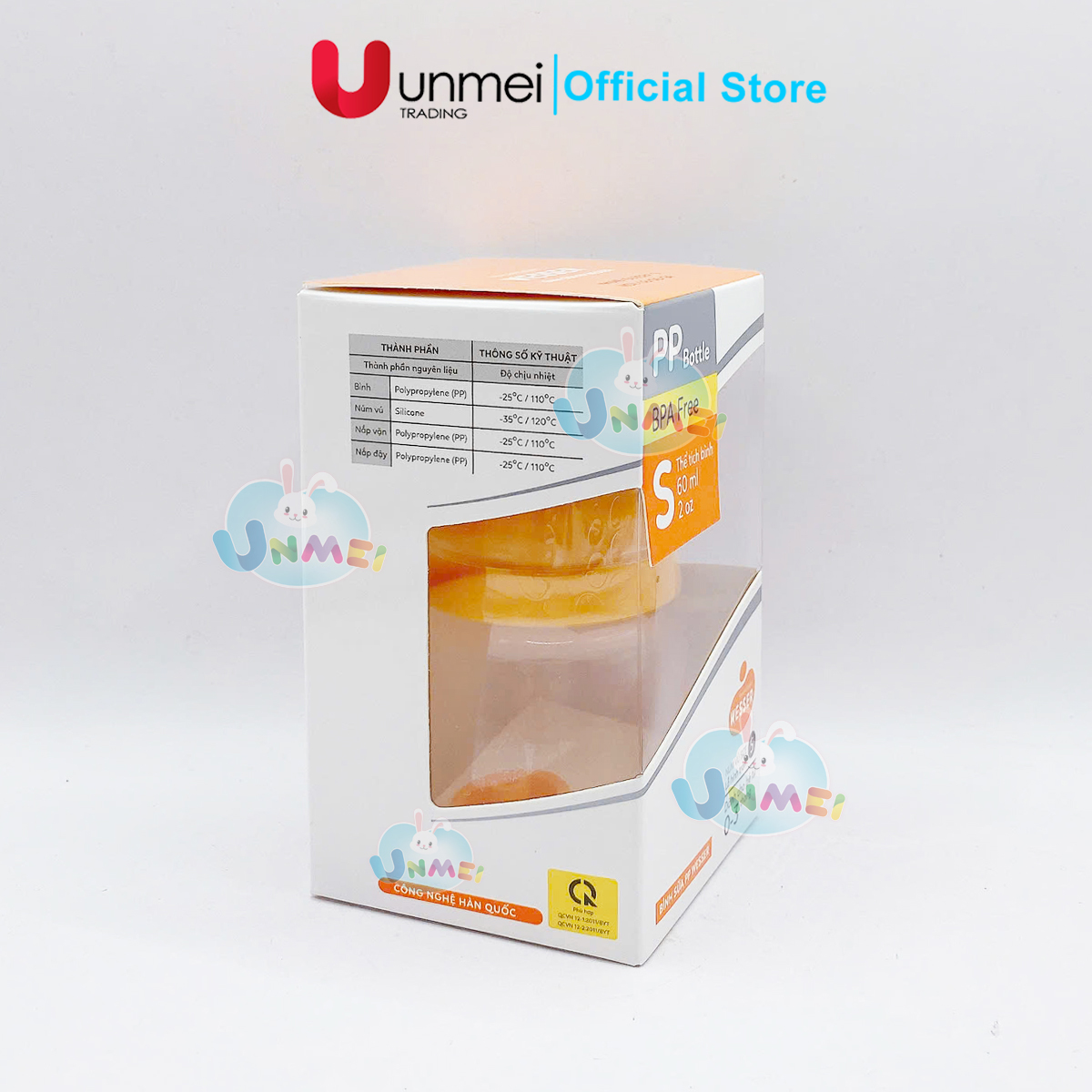 Bình sữa Wesser PP (cổ hẹp) 60ml