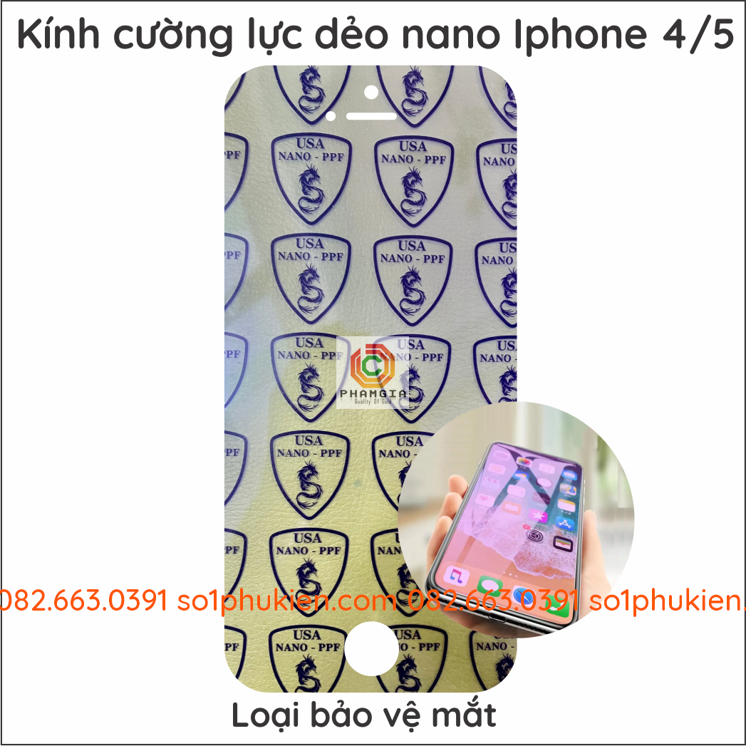 Dán cường lực nano iPhone 4 / 4s / 5 / 5s / 5c / iphone SE