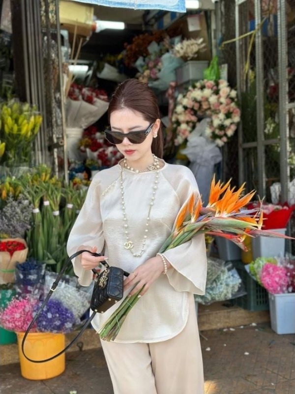 Set lam/Pháp phục đi chùa tơ voan cao cấp