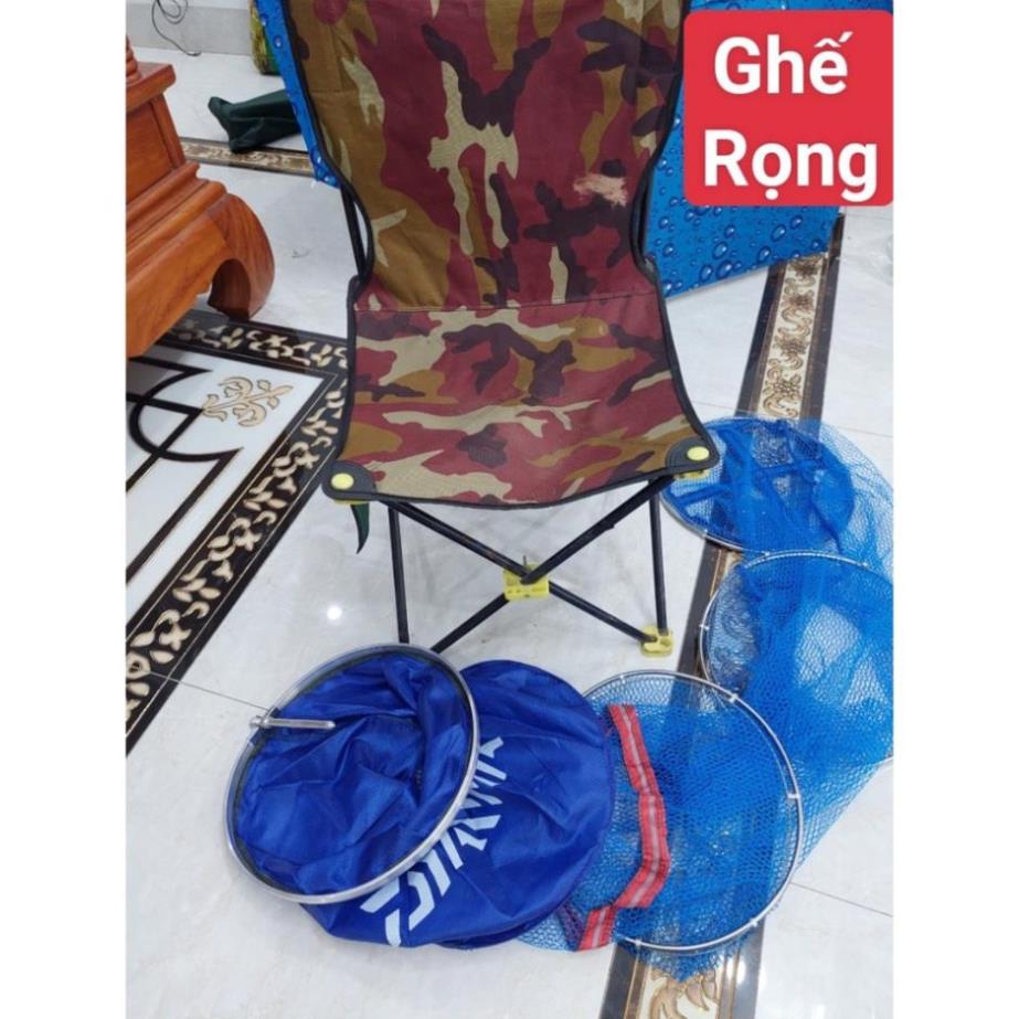 Bộ combo- ghế ,chống cần,ô câu cá(dù 1m8),rọng đựng cá.