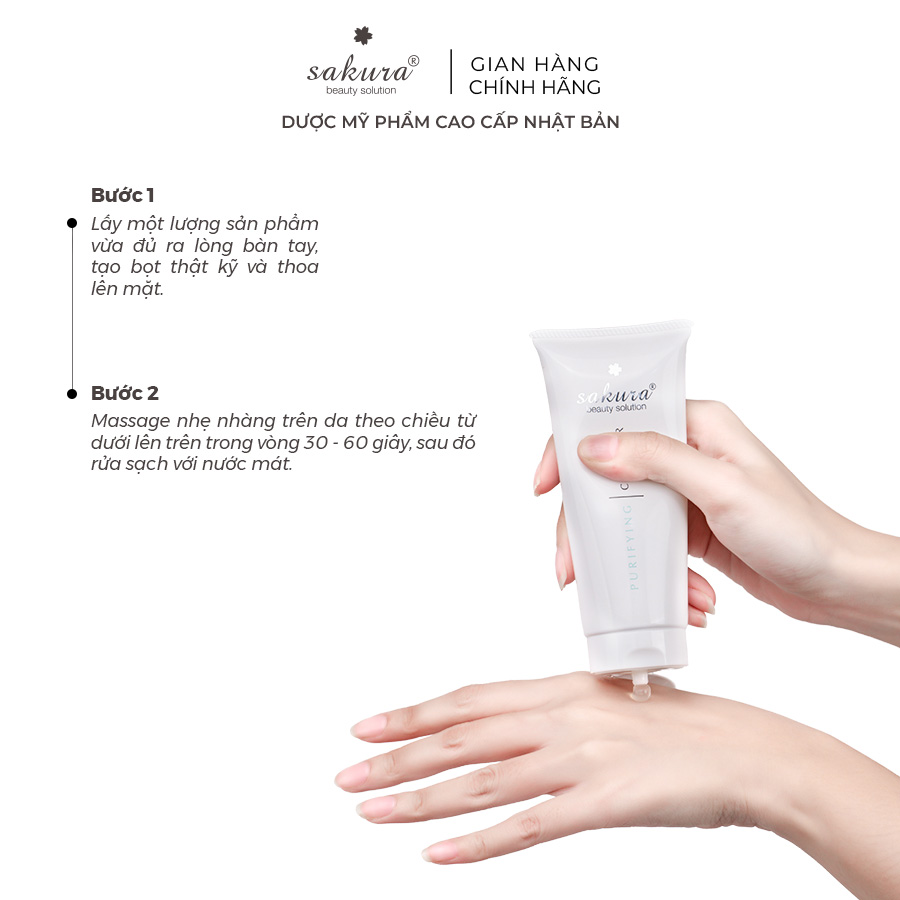 Sữa rửa mặt cho da dầu mụn Sakura Purifying Cleanser 100ml