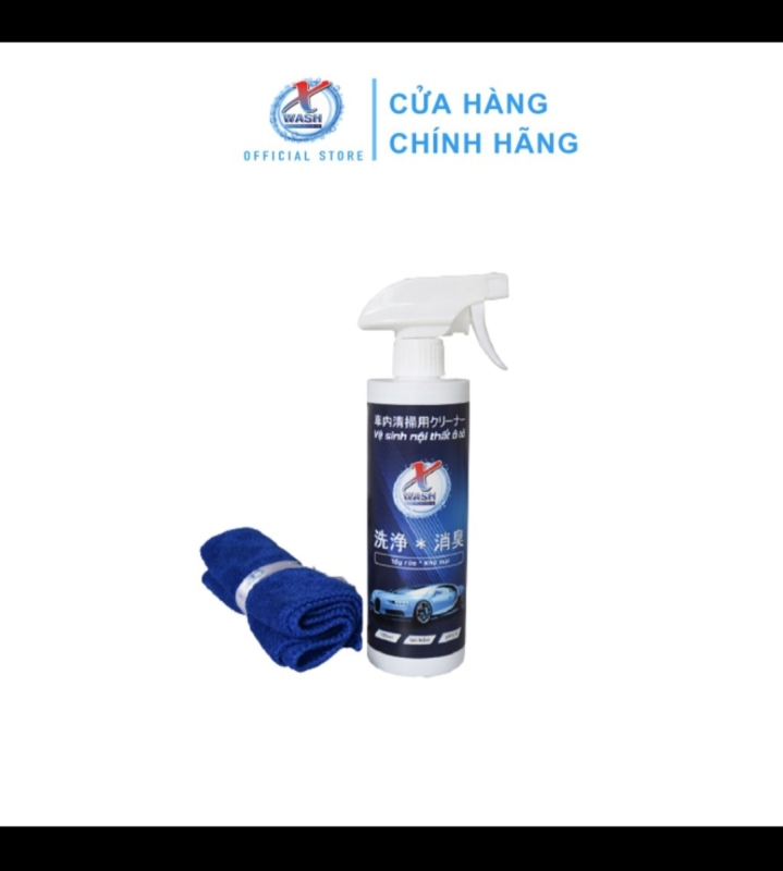Chai xịt nội thất ô tô XWASH 500ML ( tặng kèm khăn XWASH)