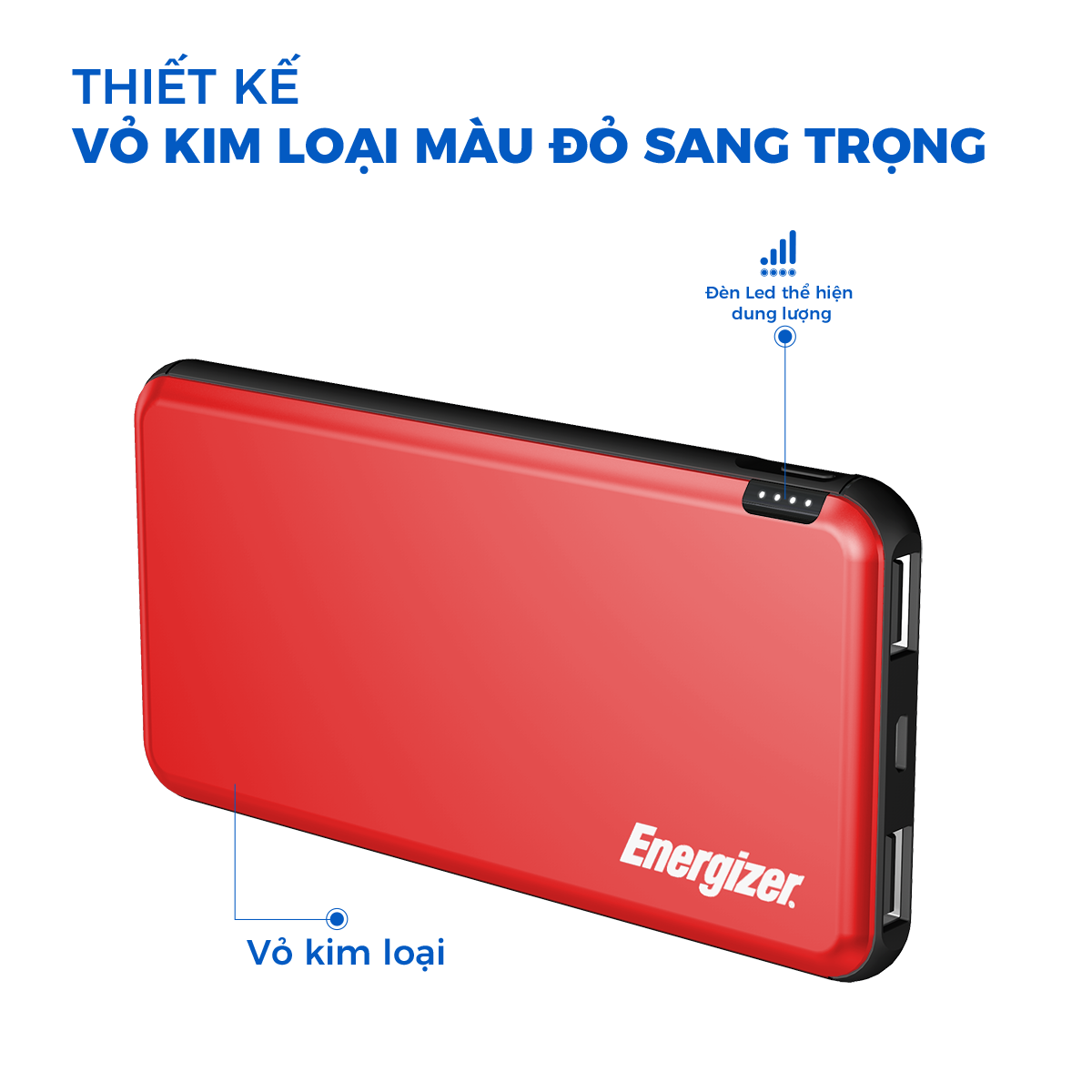 Pin Energizer Chiến Binh II 10,000mAh - UE10046RD