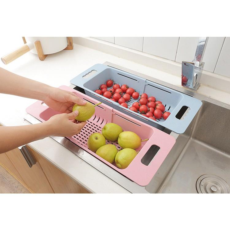 Rổ gác bồn rửa chén gấp gọn thông minh