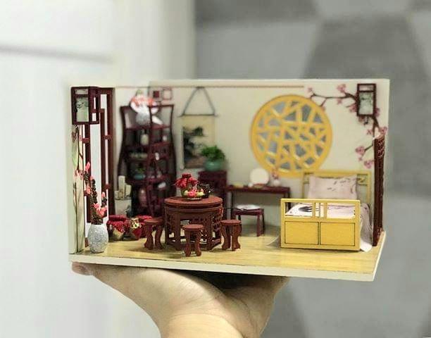 Mô hình nhà gỗ DIY " Khuê phòng"